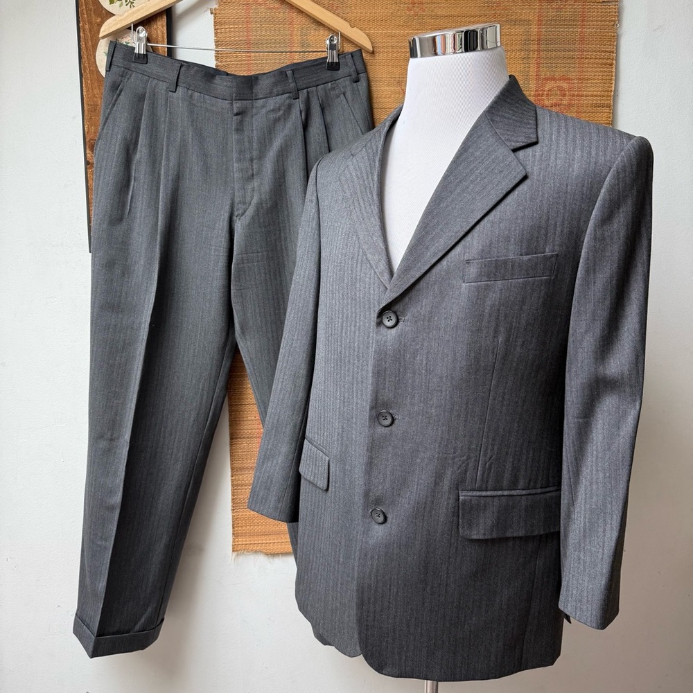Vitale Barberis Canonico Men's Suit 2 Piece Wool Blazer & Pants